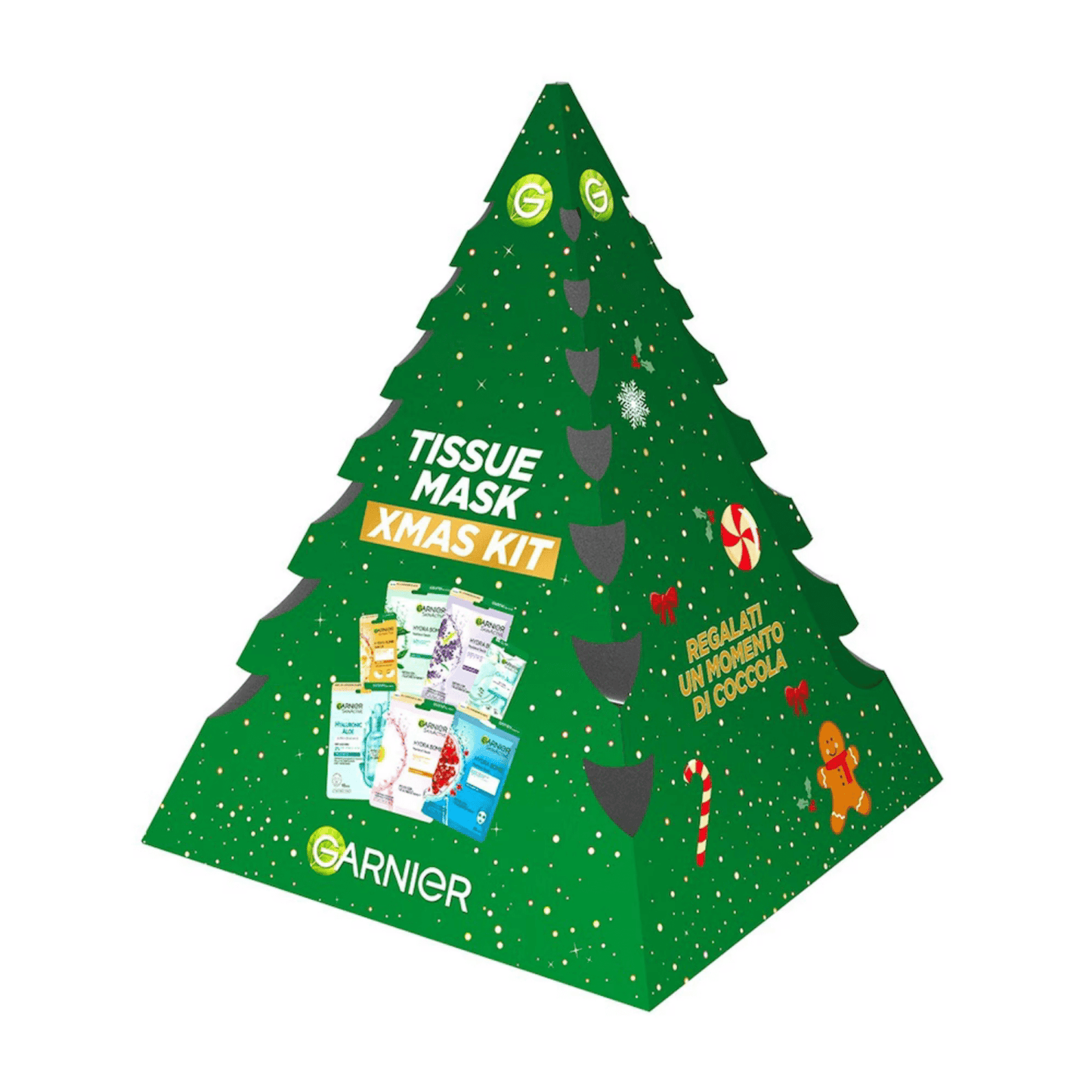 XMas Kit Tissue Mask X5 Maschere viso - X2 maschere occhi - GARNIER - La Cosmesi