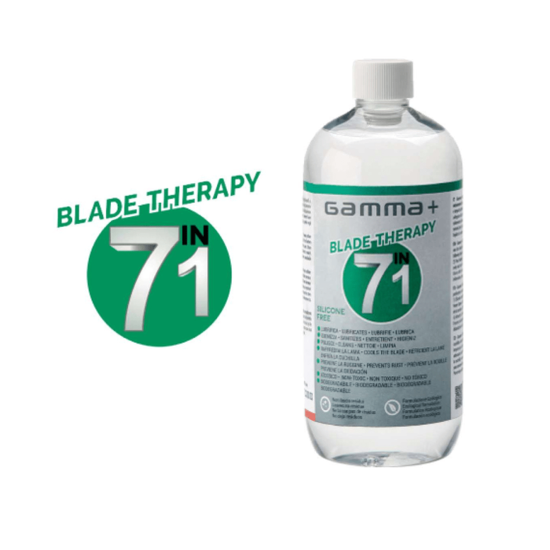 Blade Therapy 7in1 - Liquido detergente di pulizia per lame di clipper e trimmer da 500ml - GAMMA+ - La Cosmesi