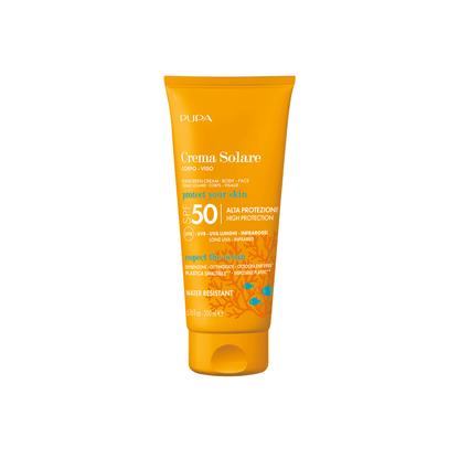 Crema solare Media/Alta protezione CORPO – VISO 15/30/50 SPF 200ml - PUPA - La Cosmesi