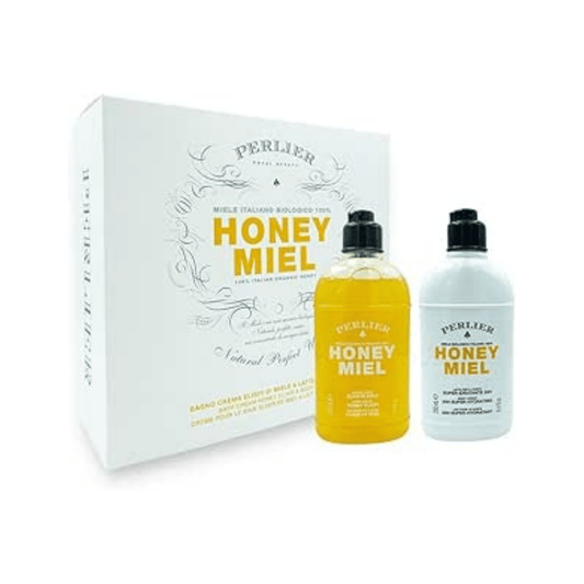 Honey Miel - Cofanetto - Doccia Gommage 250ml + Latte Corpo Ultra - Nutriente 400ml - PERLIER - La Cosmesi