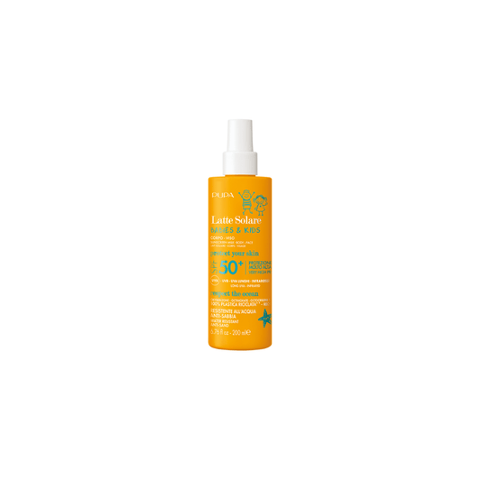 Latte solare Protezione Molto Alta BABIES & KIDS CORPO - VISO 50+ SPF 200ml - PUPA - La Cosmesi