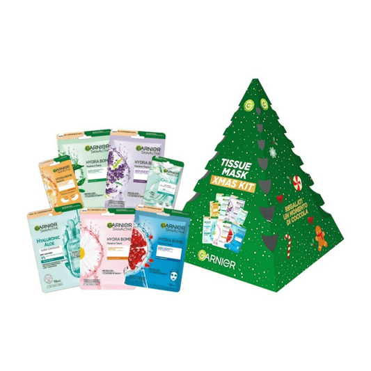 XMas Kit Tissue Mask X5 Maschere viso - X2 maschere occhi - GARNIER - La Cosmesi